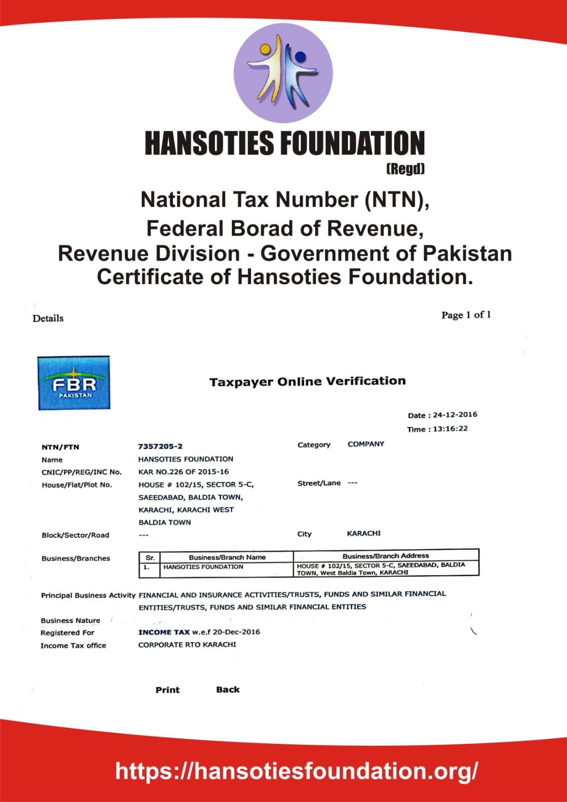 Charity Pakistan in action